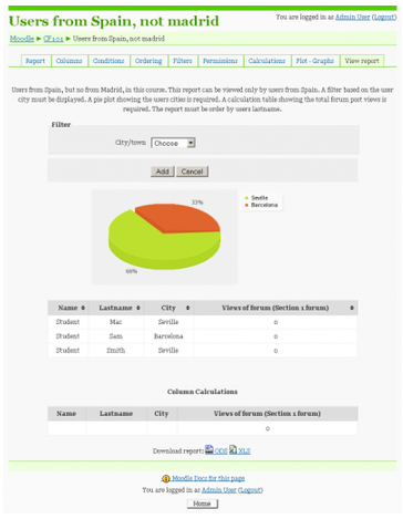 Configurable reports