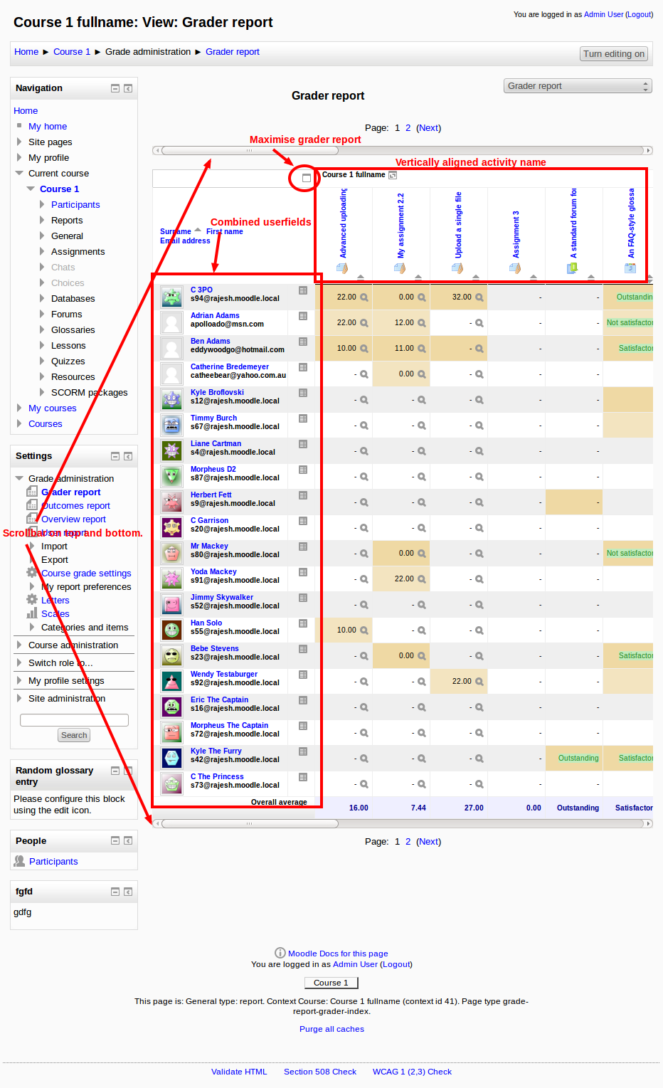 Optimsed Grader Report